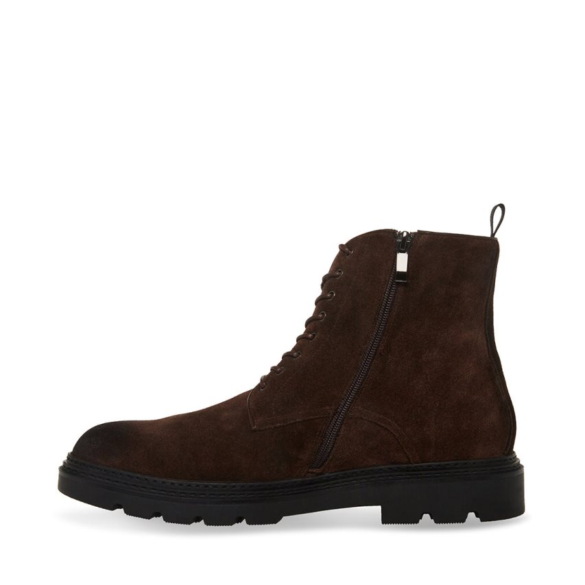 Botines Steve Madden Jessee Gamuza Hombre Marrones Oscuro | ES FYES28